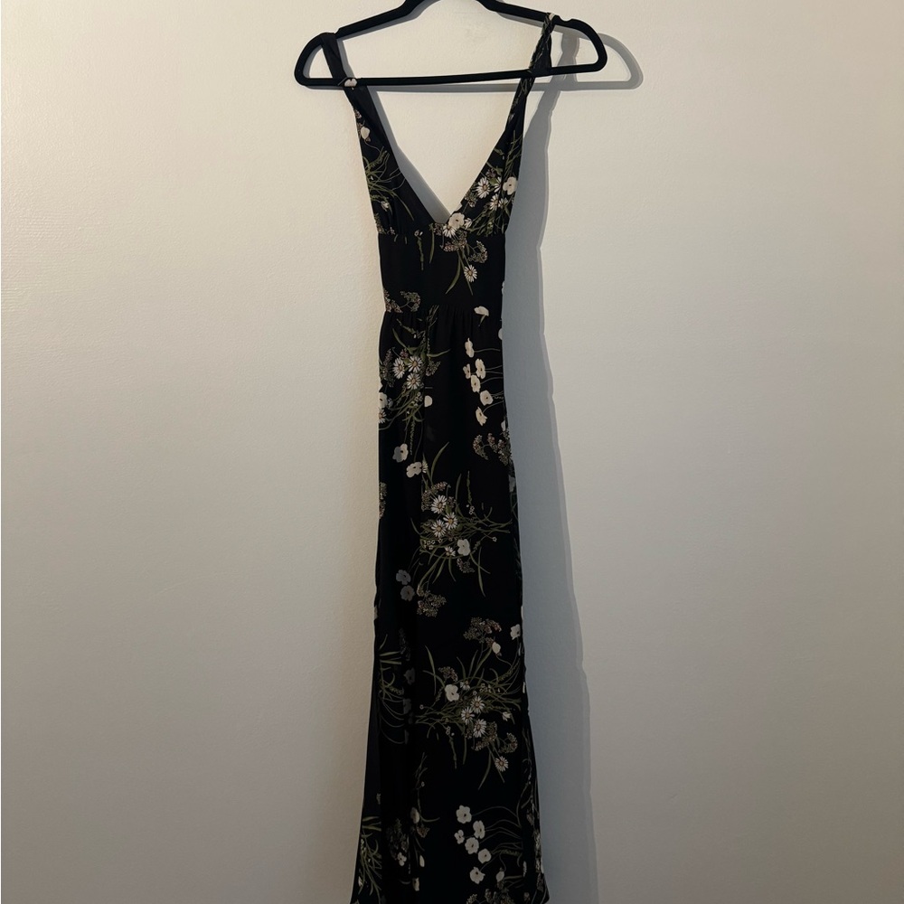 Elegant Black Floral Dress